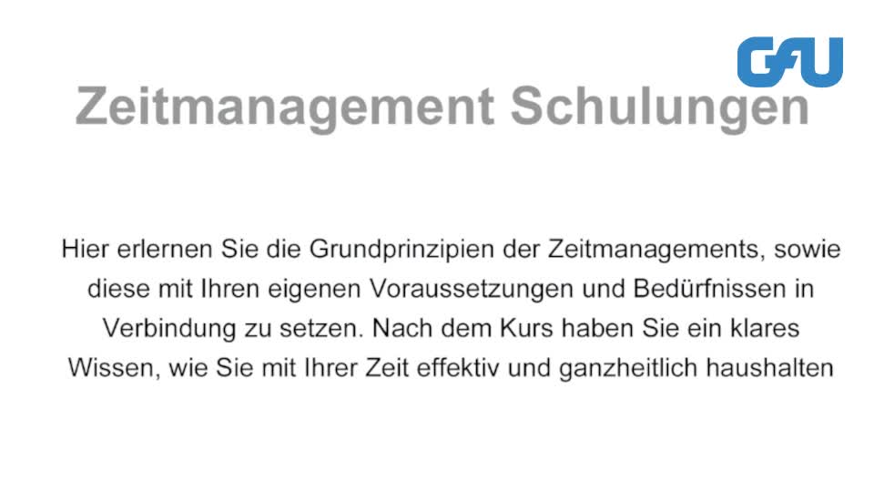 8 Zeitmanagement Schulungen & Inhouse-Seminare